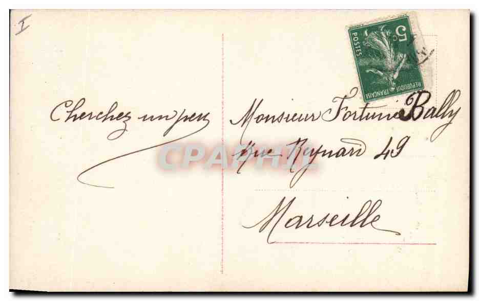 CPA Fantaisie Enfants Poisson 1er Avril  — Rückseite