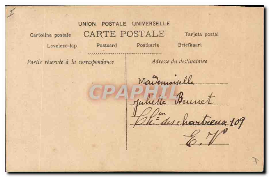 CPA Fantaisie Enfant Poisson 1er Avril  — Rückseite