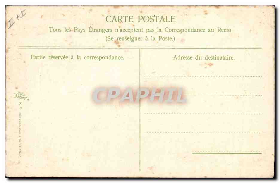 CPA Fantaisie Poisson 1er Avril  — Rückseite