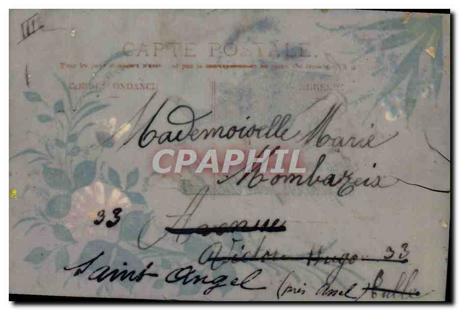 CPA Fantaisie 1er Avril Poisson (carte transaparente)  — Rückseite