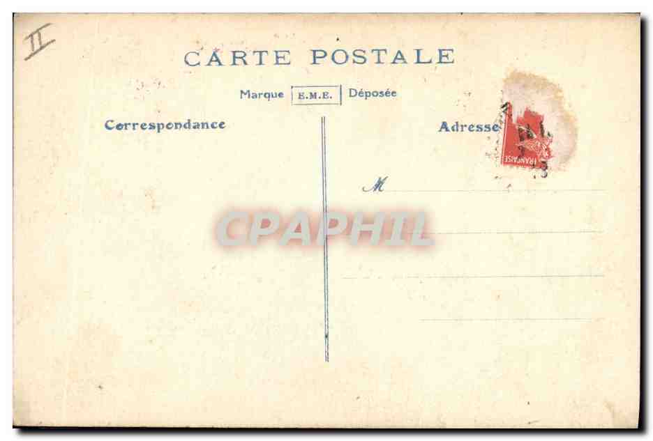 CPA Fantaisie Poisson 1er Avril Fleurs  — Rückseite