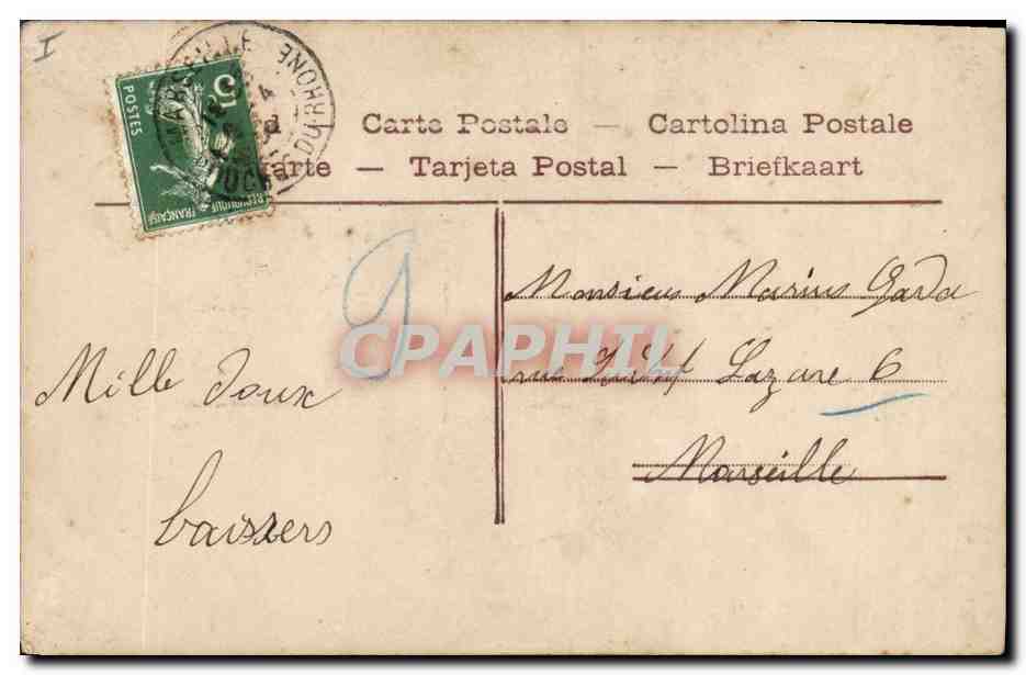 CPA Fantaisie Femme 1er Avril Poisson  — Rückseite