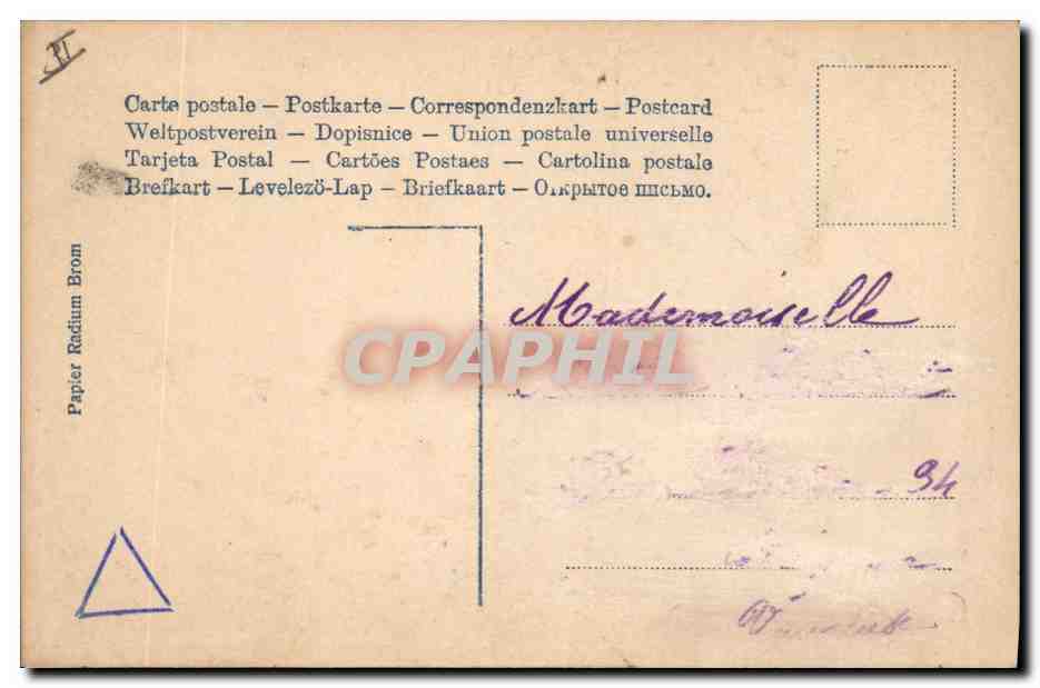 CPA Fantaisie Femme 1er Avril Poissons Pieuvre Poulpe  — Rückseite
