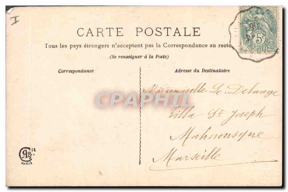 CPA Fantaisie Enfants Poisson 1er Avril  — Rückseite