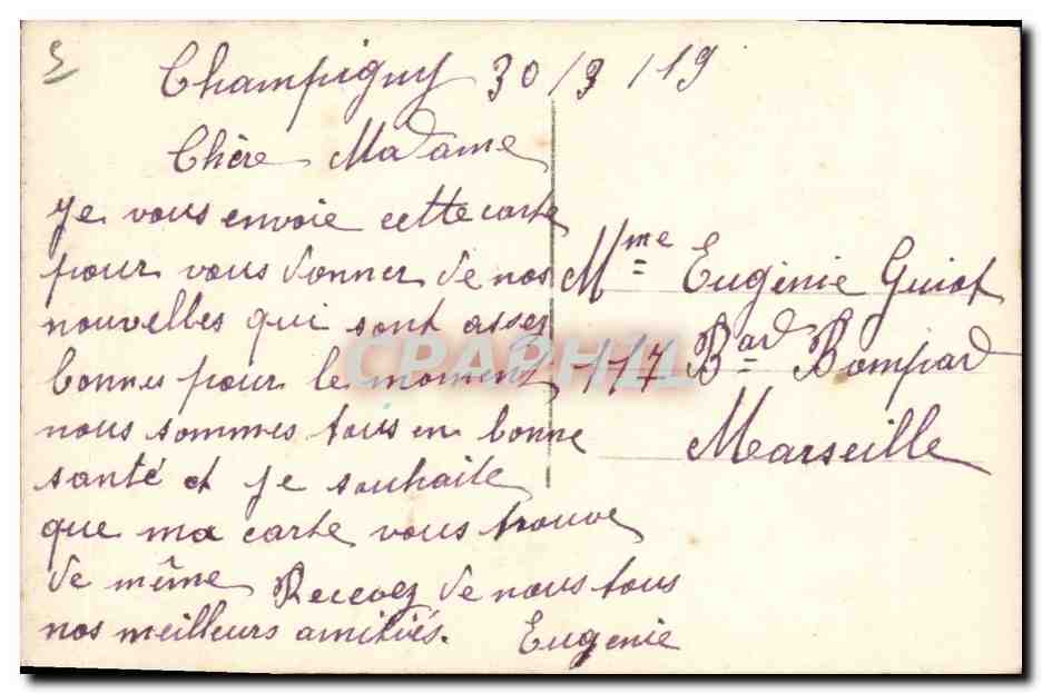 CPA Fantaisie Poissons 1er Avril  — Rückseite
