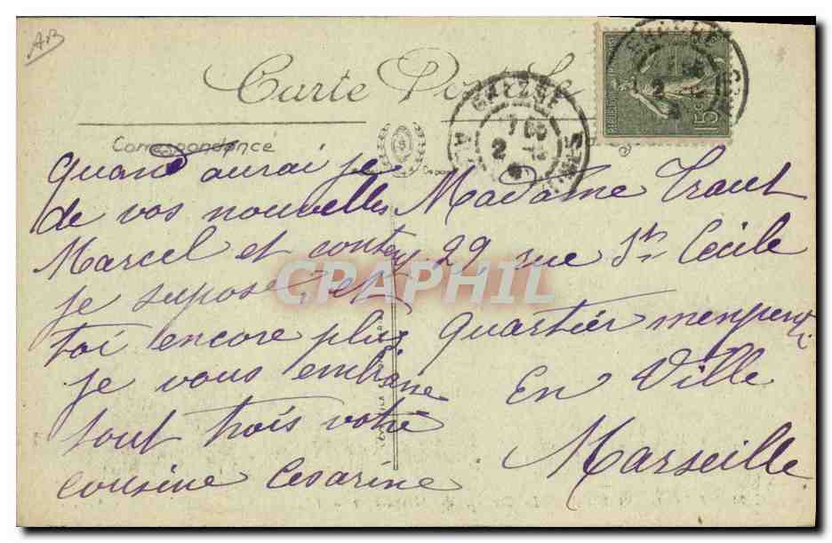 CPA Cueillette des marguerites Cote d'Azur  — Rückseite