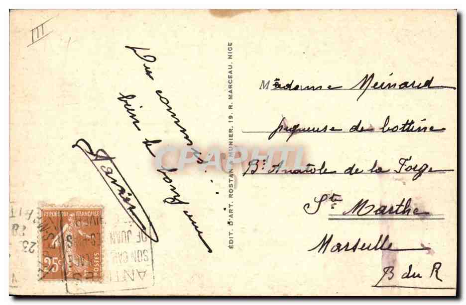 CPA Cueillette de la fleur d'oranger Cote d'Azur  — Rückseite