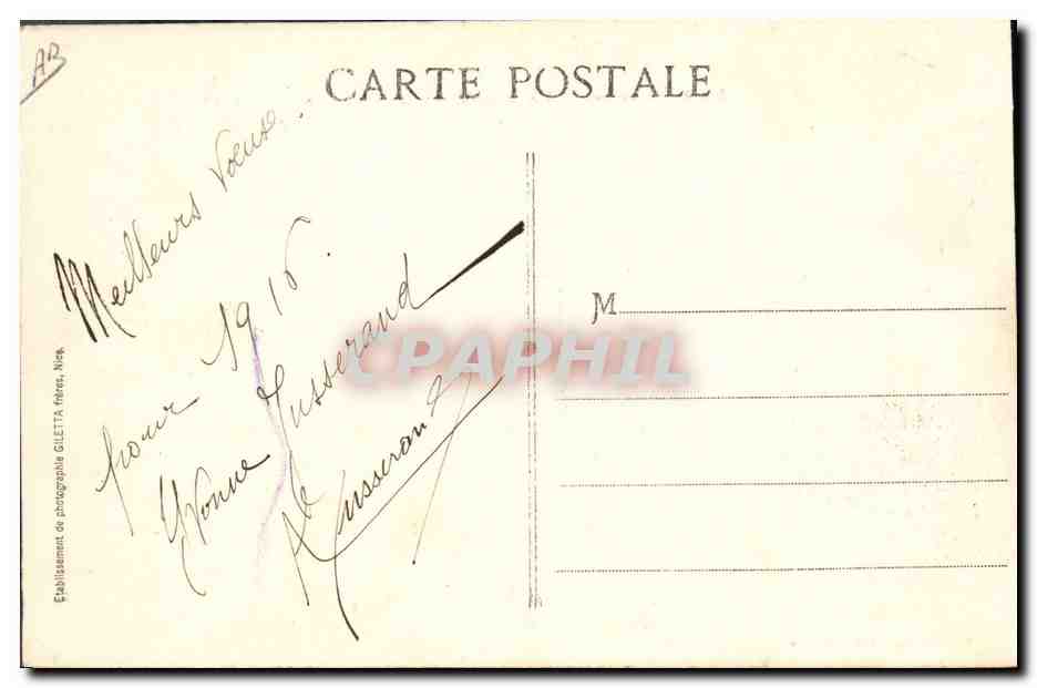 CPA Cueillette des roses Vence  — Rückseite