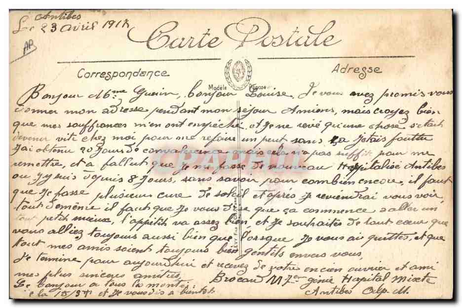 CPA Cueillette des roses Cote d'Azur  — Rückseite