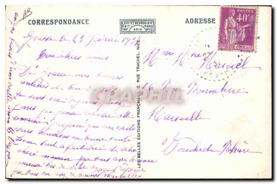CPA Cueillette des marguerites Cote d'Azur  — Rückseite