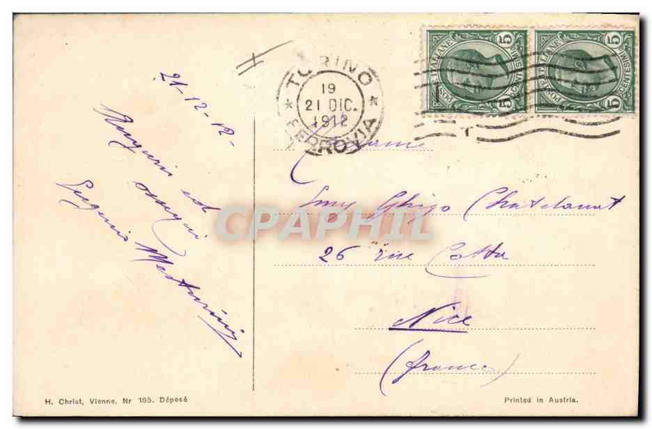 CPA Fantaisie Fleurs  — Verso