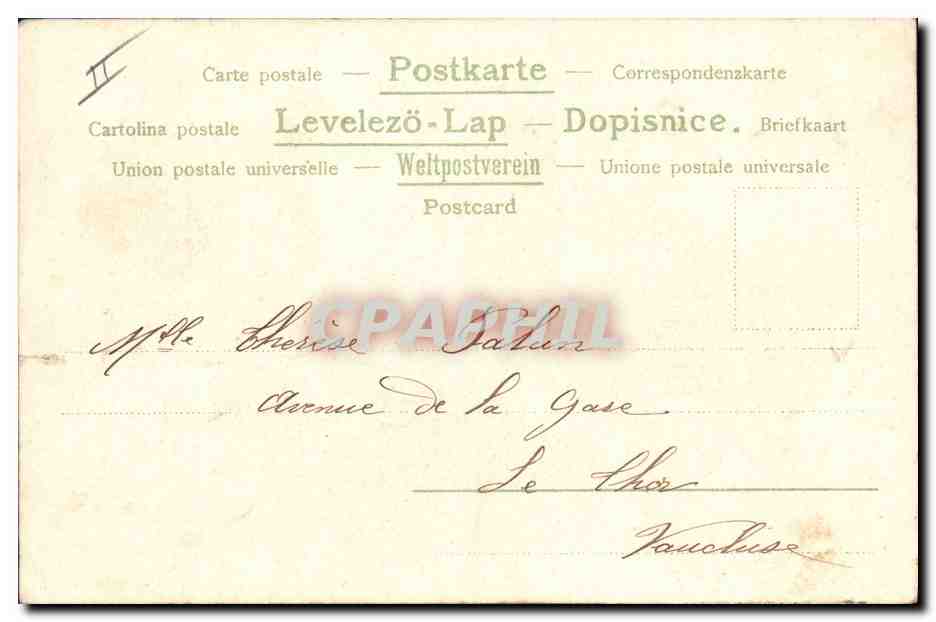 CPA Fantaisie Femme — Achterkant