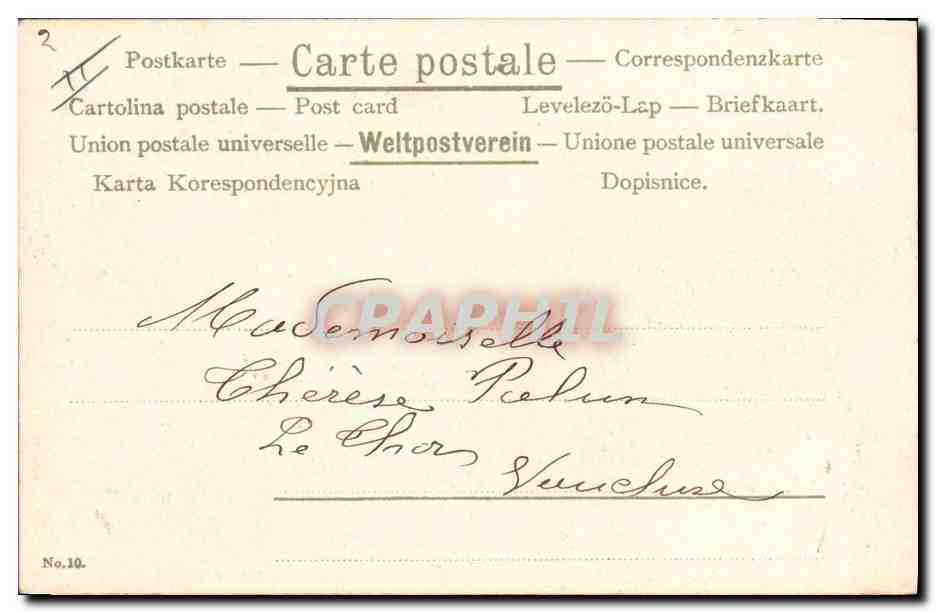 Jeune femme en buste — portrait — A. Schwidernoch, Deutsch-Wagram (Autriche), série BELLA n°10 — Verso