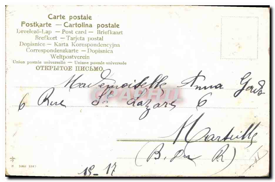 CPA Fantaisie Enfant Lapins Paques  — Rückseite