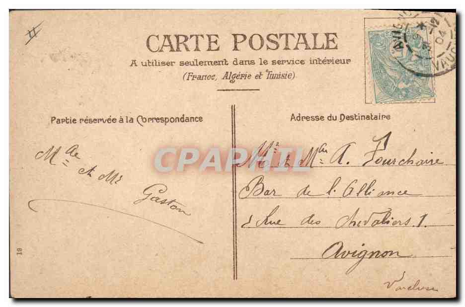 CPA Fantaisie Femme  — Verso