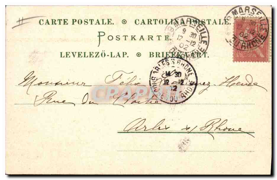 CPA Fantaisie Femme  — Rückseite