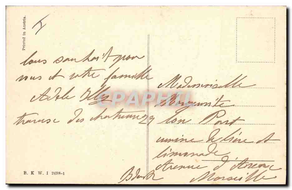 CPA Fantaisie Femme  — Verso