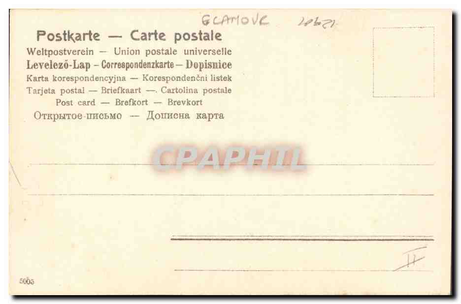 CPA Fantaisie Femme  — Verso