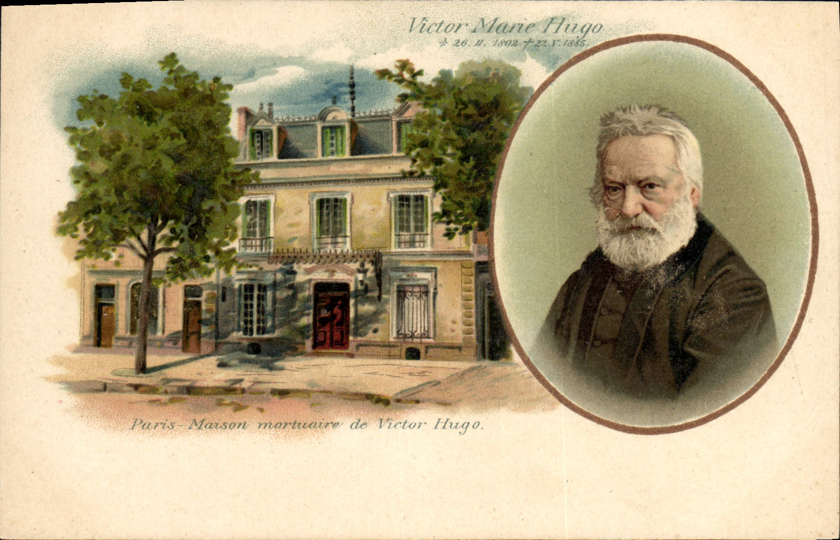CPA Victor Hugo Paris Maison mortuaire 