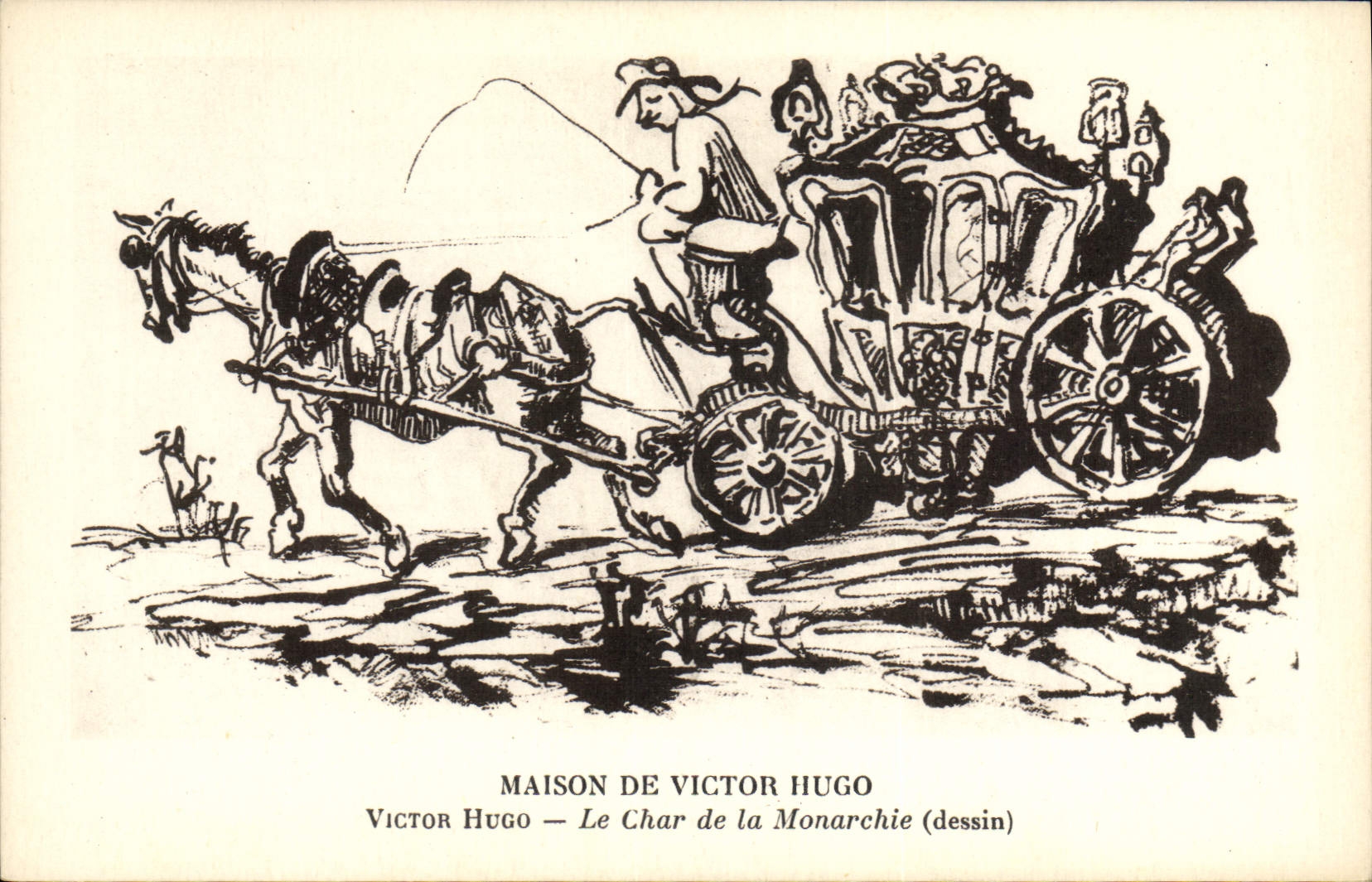 CPA Victor Hugo Le char de la monarchie 