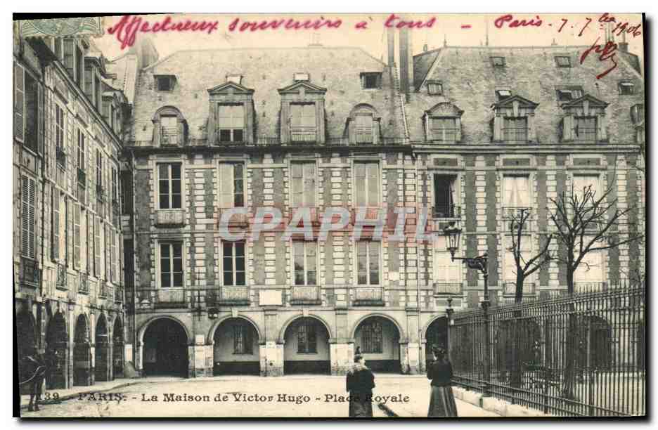 CPA Victor Hugo Maison Place Royale Paris 