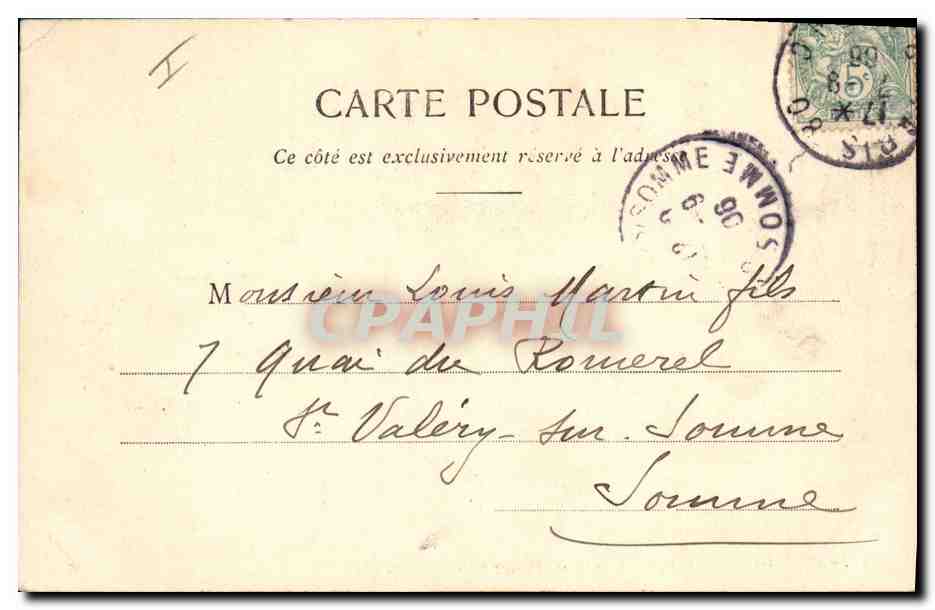 CPA Victor Hugo Maison Place Royale Paris  — Verso