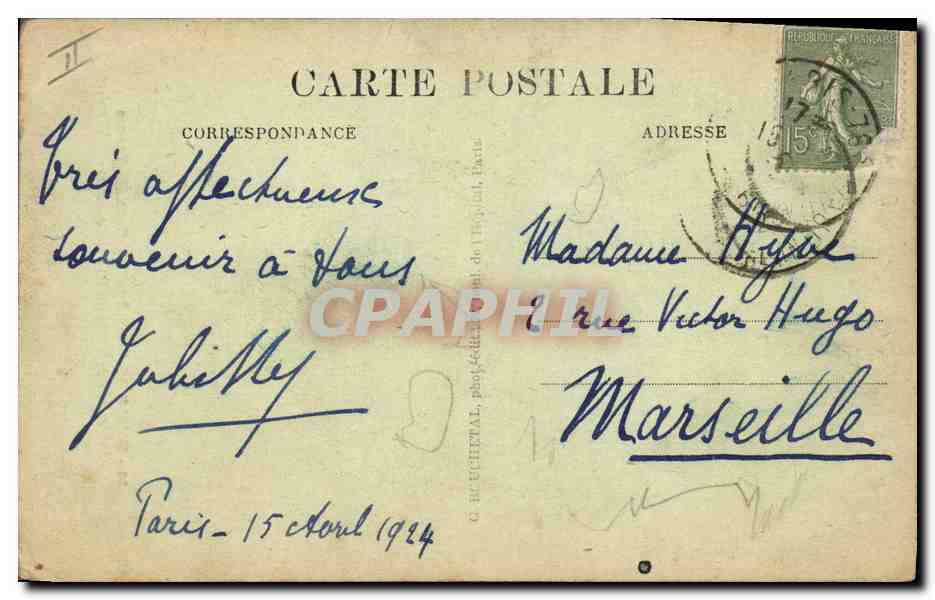 CPA Victor Hugo Maison Place des Vosges  — Rückseite