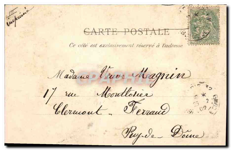 CPA Victor Hugo Centenaire  — Verso
