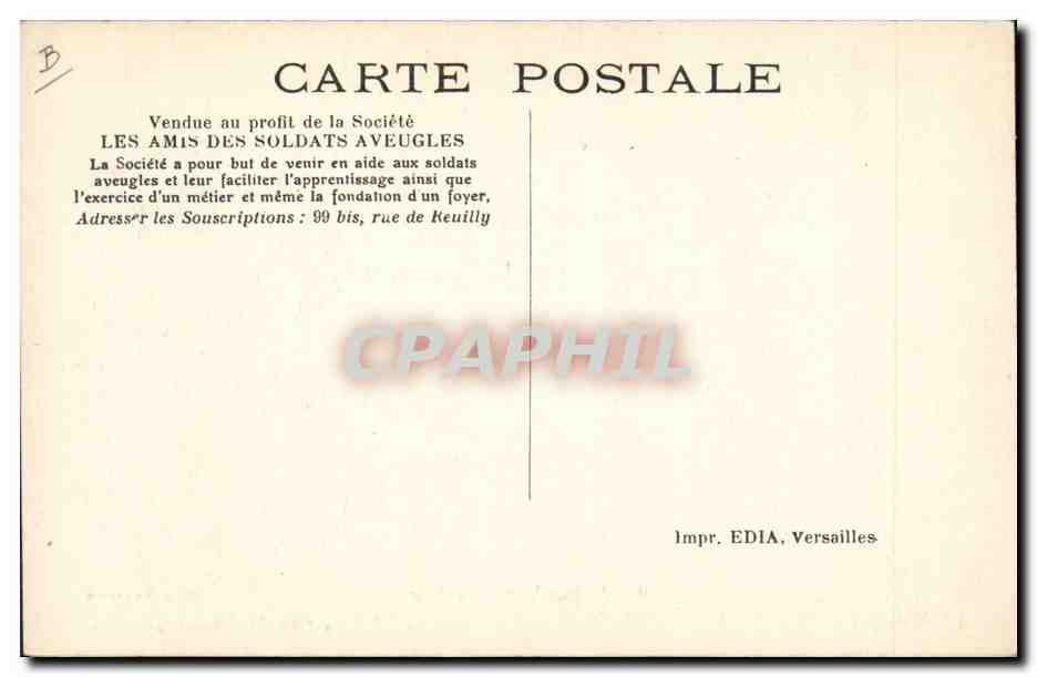 CPA Ministere de l'interieur Maison de convalescene Rue de Reuilly Paris Militaria  — Verso