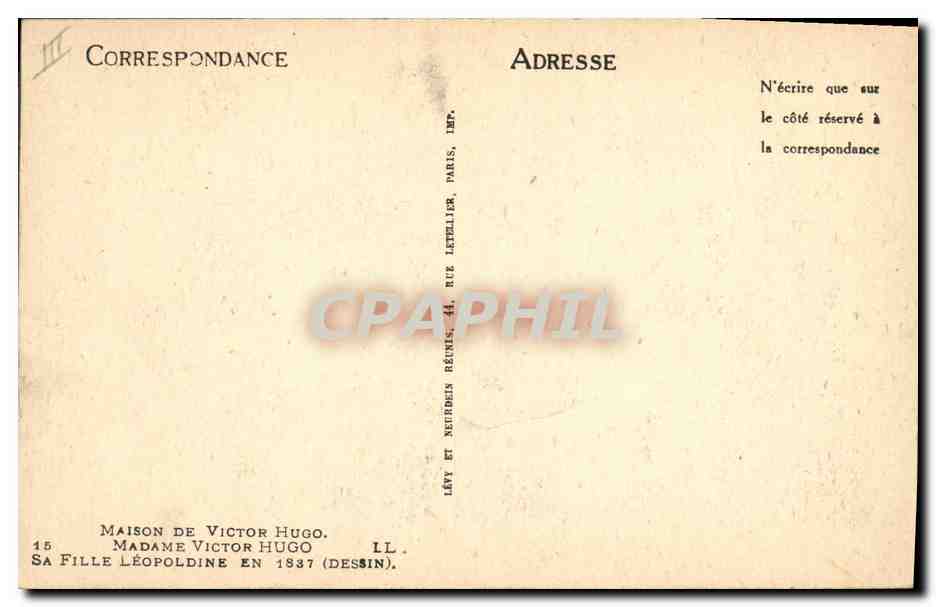 Femme lisant — dessin de Léopoldine Hugo — 1837 — Verso