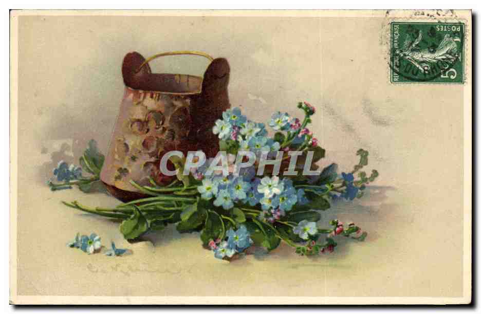 CPA Fantaisie Illlustrateur Fleurs 