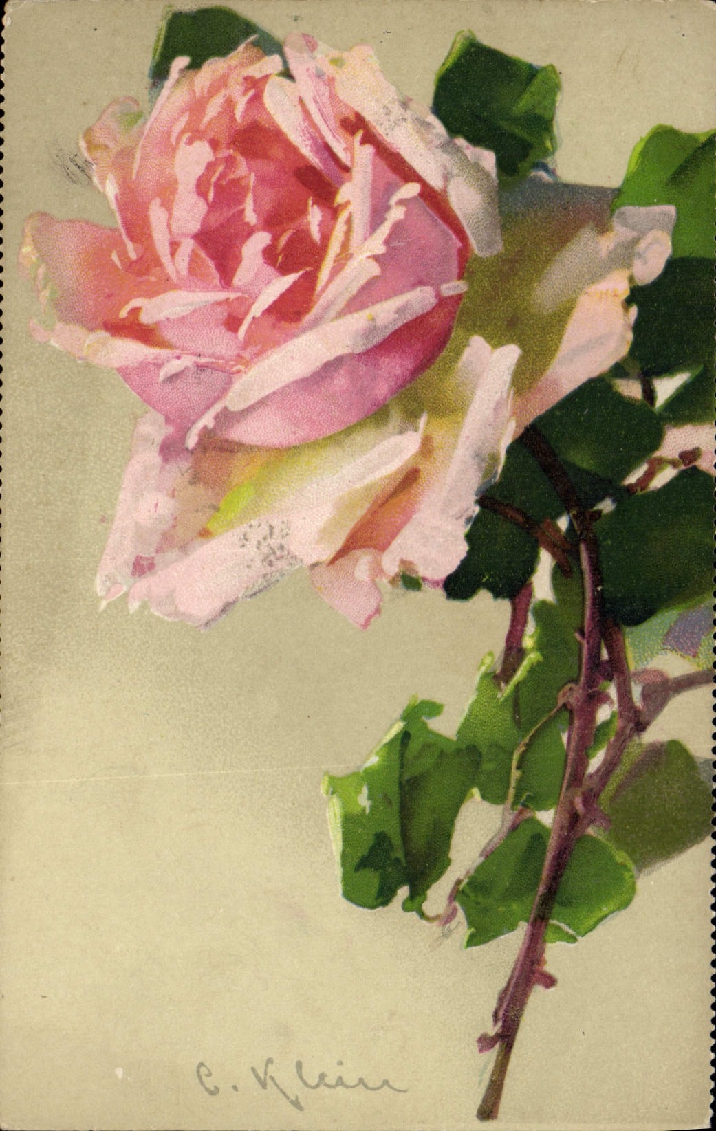 CPA Fantaisie Illlustrateur Fleurs 