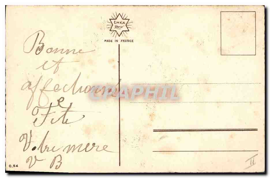CPA Fantaisie Illlustrateur Fleurs  — Rückseite