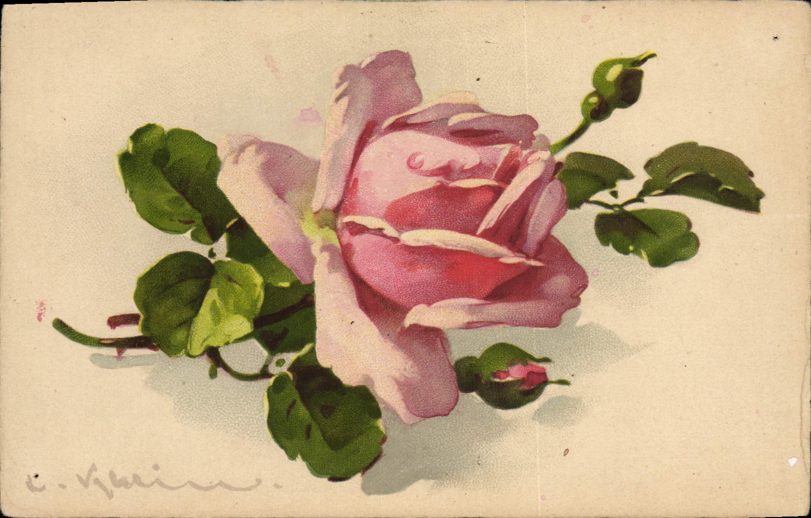 CPA Fantaisie Illlustrateur Fleurs 