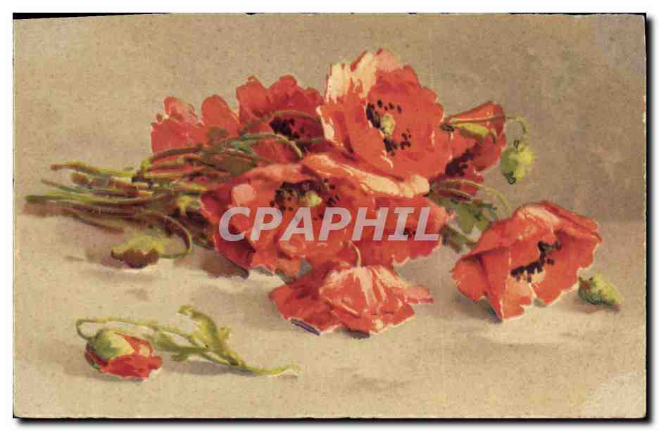 CPA Fantaisie Illlustrateur Fleurs 