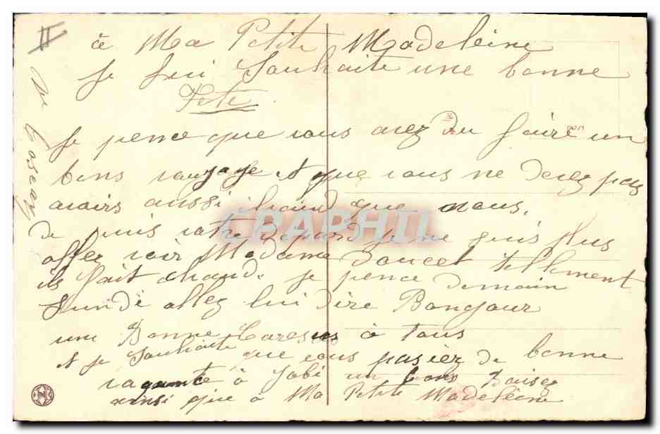 CPA Fantaisie Illlustrateur Fleurs  — Verso