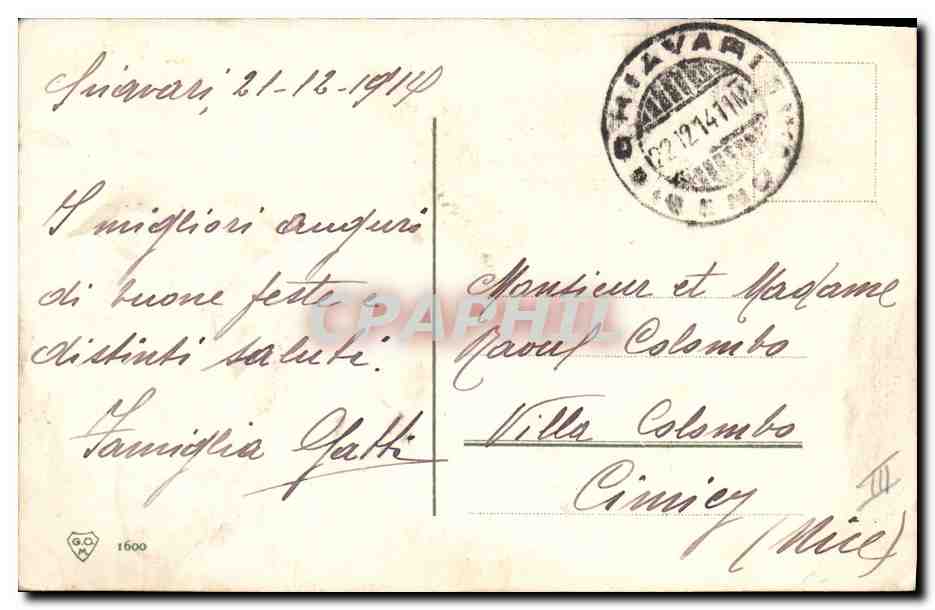 CPA Fantaisie Illlustrateur Fleurs  — Verso