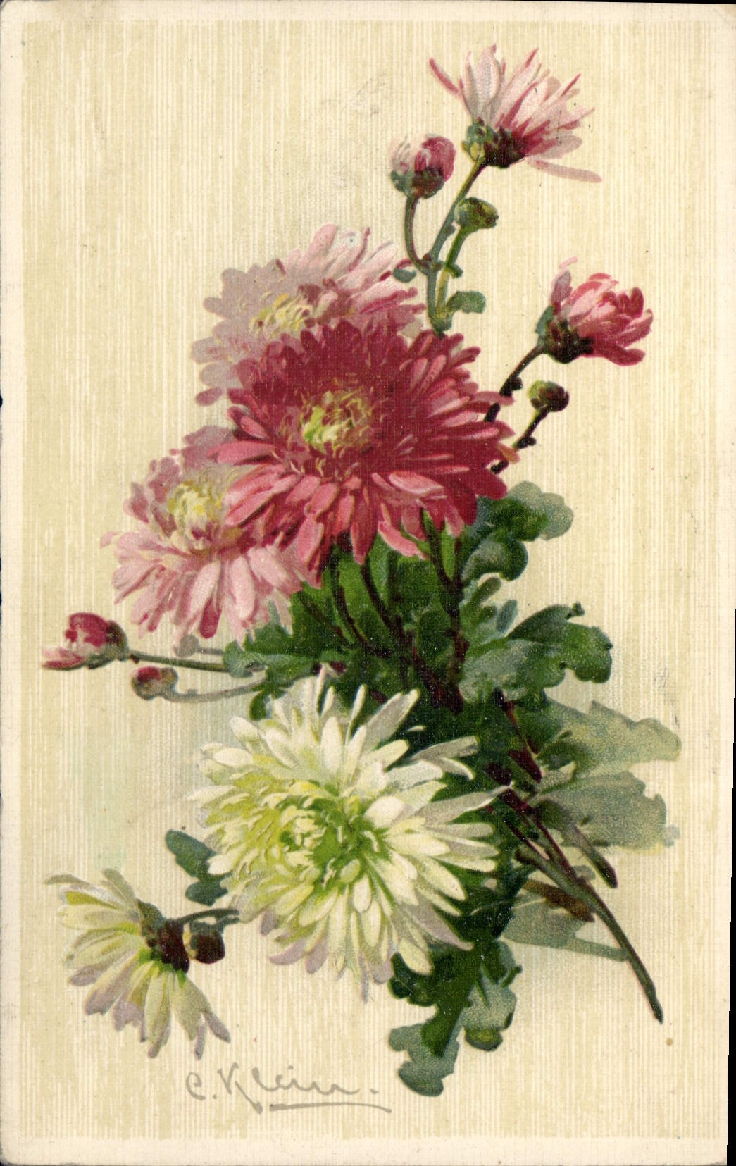 CPA Fantaisie Illlustrateur Fleurs 