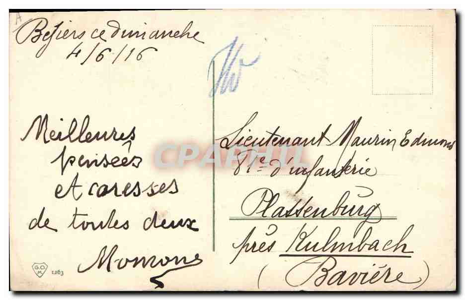 CPA Fantaisie Illlustrateur Fleurs  — Verso