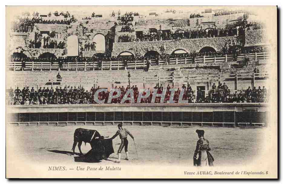 Nîmes — Ein Muletta-Pass — Veuve AUBAC, Boulevard de l'Esplanade, 6