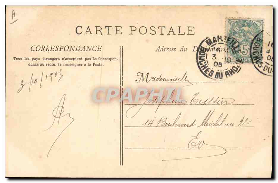 CPA Corrida Course de taureaux Pose de banderilles  — Verso