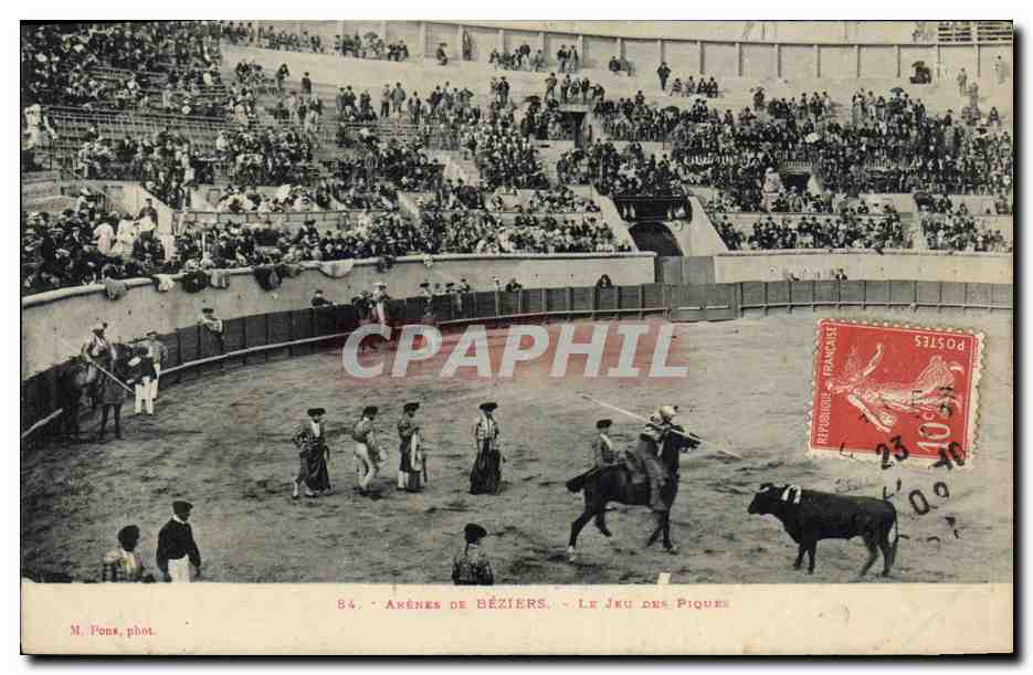 Arènes de Béziers — Le Jiu des Piques — M. Pons, phot. n°84