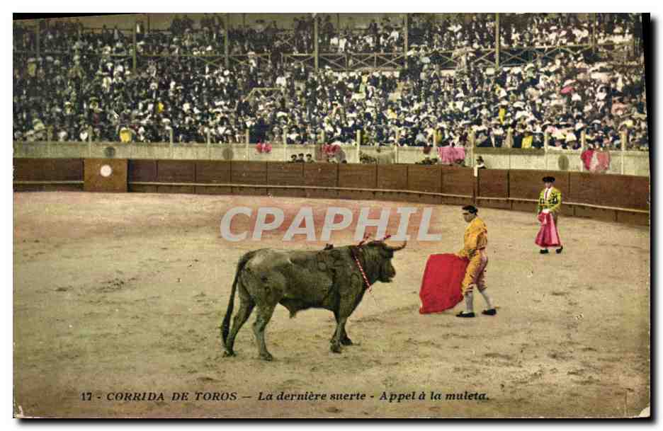 Corrida de toros — La dernière suerte — Appel à la muleta — G. Lemaître & Cie, Éditeur, Nice