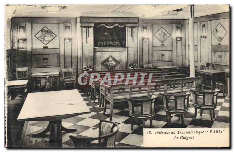 Intérieur du Transatlantique "PARIS" — Le Guignol — G. F. Le Dant