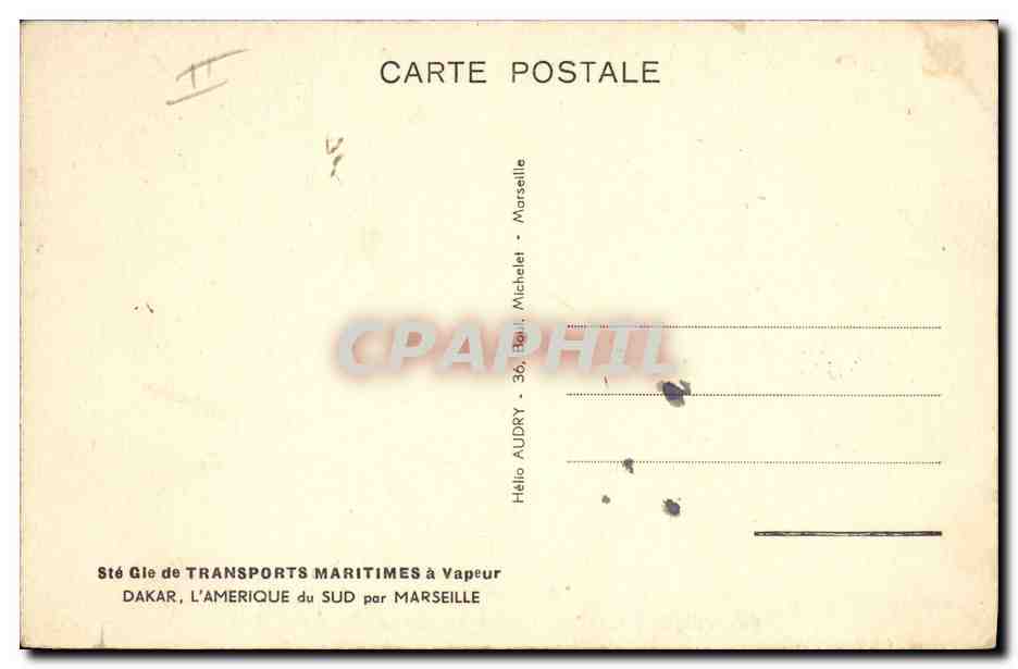 CPA Bateau Paquebot Provence SGTM  — Rückseite