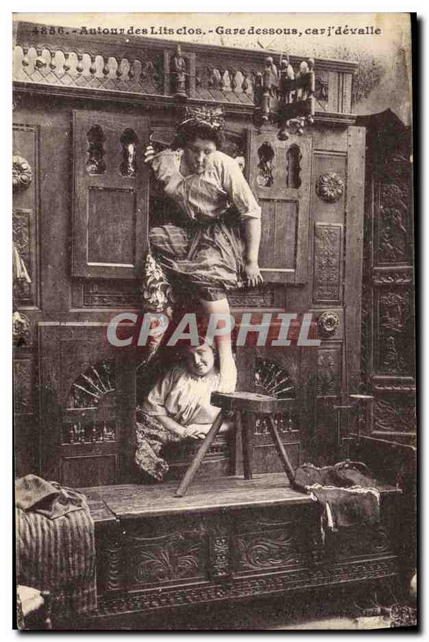 CPA Folklore Lits Clots Gare dessous 