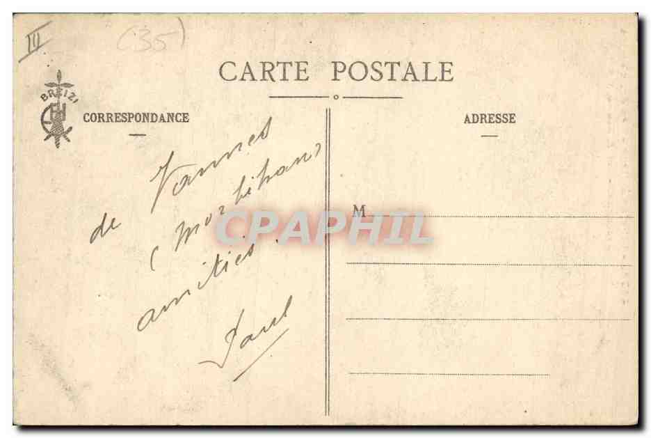 CPA Folklore Lits Clots Les deux amies  — Verso