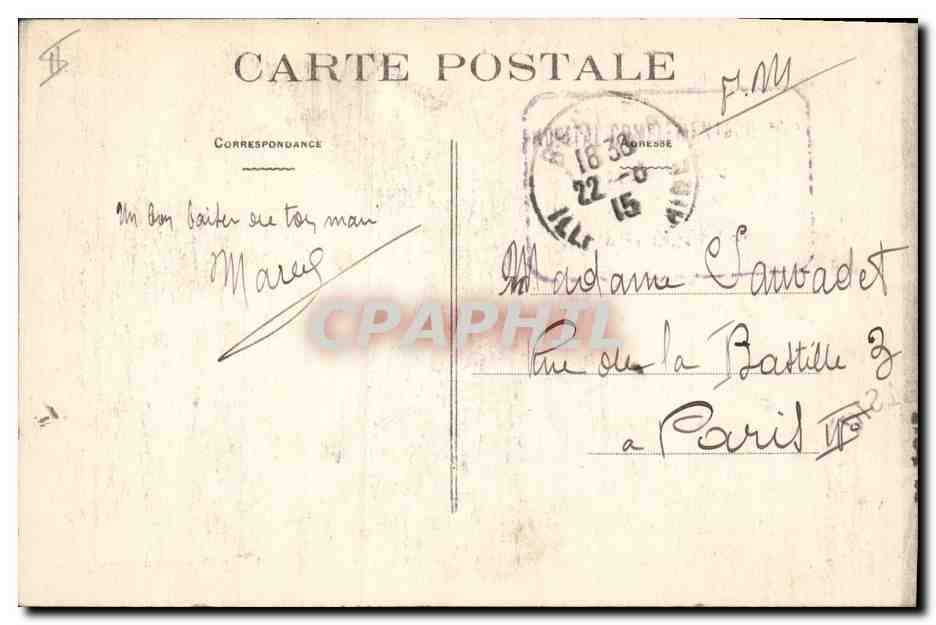 CPA Folklore Lits Clots L'etrenne de la barbe  — Verso