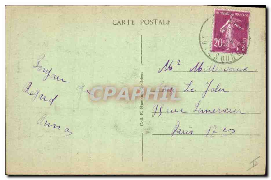 CPA Folklore Lits Clots La tentation du Pere Antoine  — Rückseite