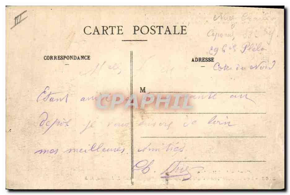 CPA Folklore Lits Clots Les tribulations du Pere Antoine  — Verso